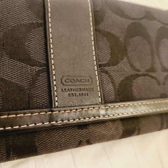 Coach | Black Logo Wallet Purse Bag - Picture 4 of 4